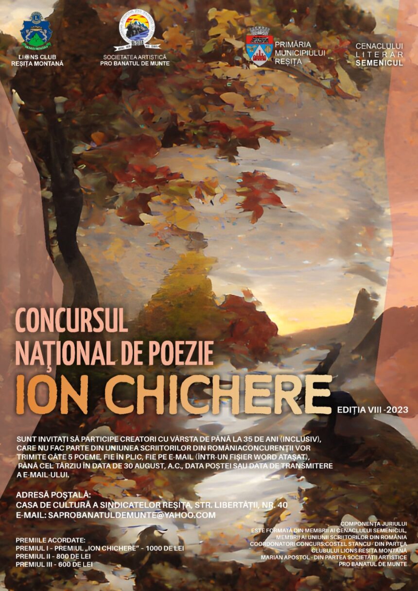 Concursul Naţional de Poezie „Ion Chichere”, ediția 2023 Concursul Naţional de Poezie „Ion Chichere”, ediția 2023
