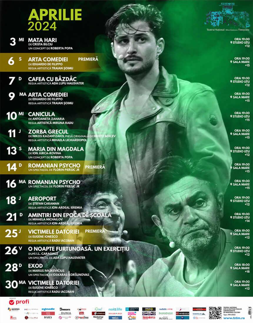 Teatrul Național Timișoara: Premierele lunii aprilie Teatrul Național Timișoara: Premierele lunii aprilie